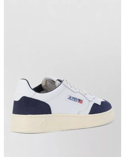Autry Blue Low Top Sneakers Contrast Panels Rubber Sole for men