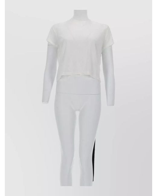 Rick Owens White Cropped T-Shirt