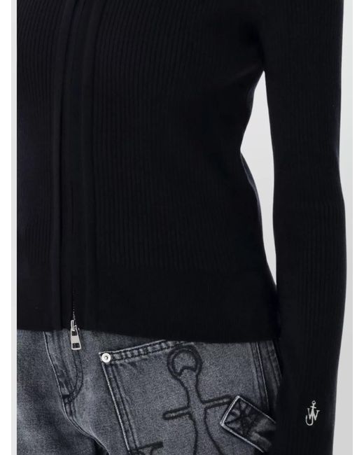 J.W. Anderson Blue Cashmere Slim-Fit Zip-Up Cardigan