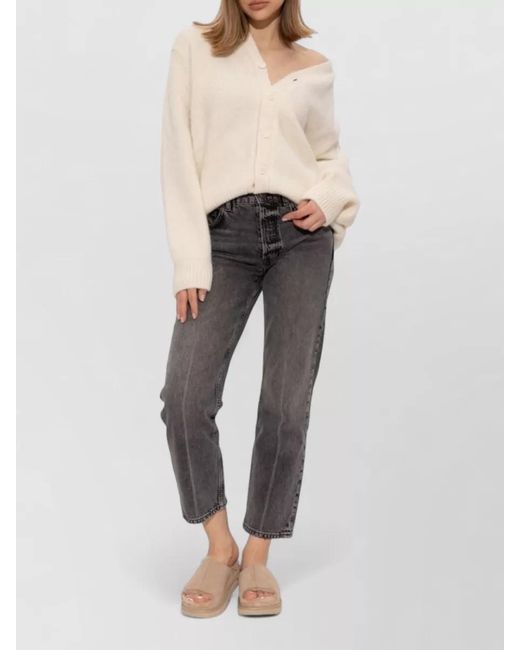 Ugg Natural Shearling-Lined Suede Leather Slides