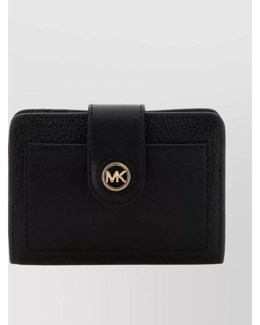 Michael Kors Black Slim Leather Wallet With Compact Design