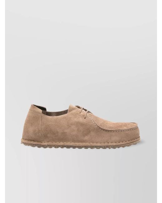 Birkenstock Natural Suede Lace-Up Sneakers for men