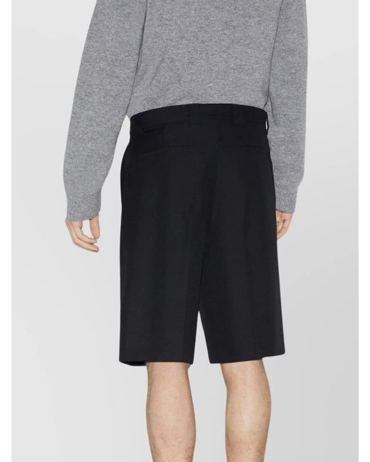 Gucci Black Wool Blend Regular Fit Bermuda Shorts for men