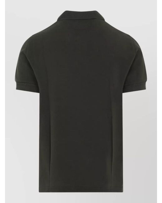 Tom Ford Black Piqué Short-Sleeve Polo Shirt for men