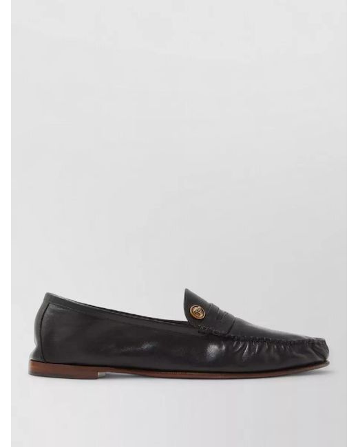 Versace Gray Loafers Tone Hardware Round Toe for men