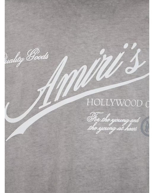 Amiri Gray Crystal Quality Goods Lj Skate T-Shirt for men