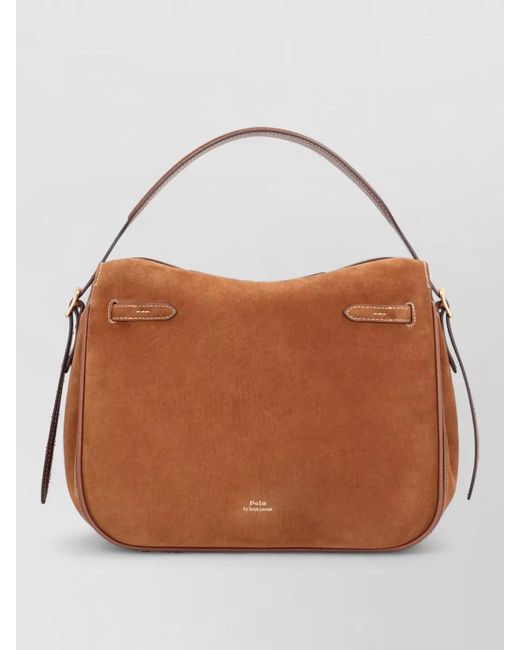 Polo Ralph Lauren Brown Suede Shoulder Bag