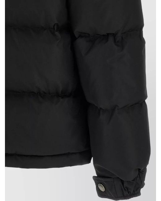 Valentino Garavani Black Vlogo Signature Down Jacket Hooded Collar for men
