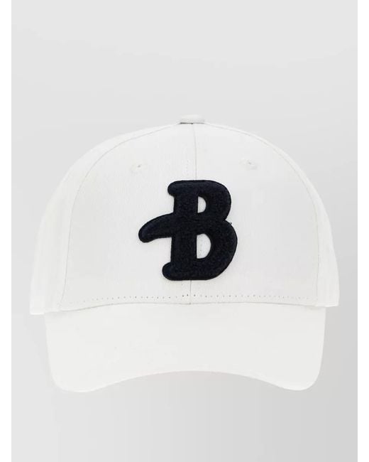 Ballantyne White Logo Baseball Cap Curved Brim Detail for men