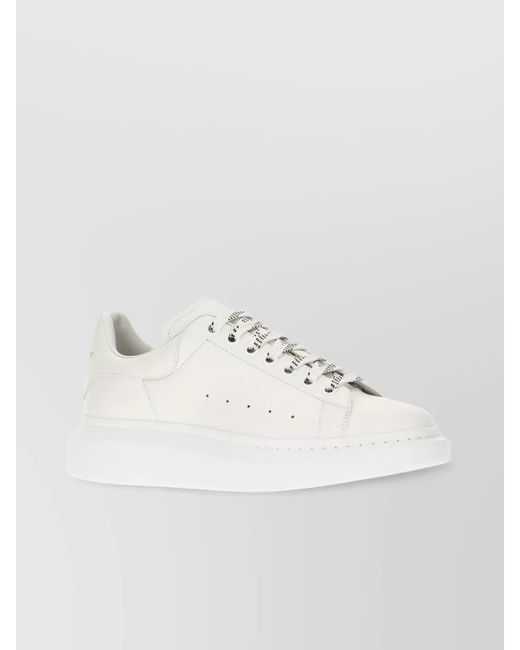 McQueen Natural Leather Low-Top Sneakers for men