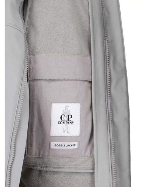 C P Company Gray Hooded Jacket for men