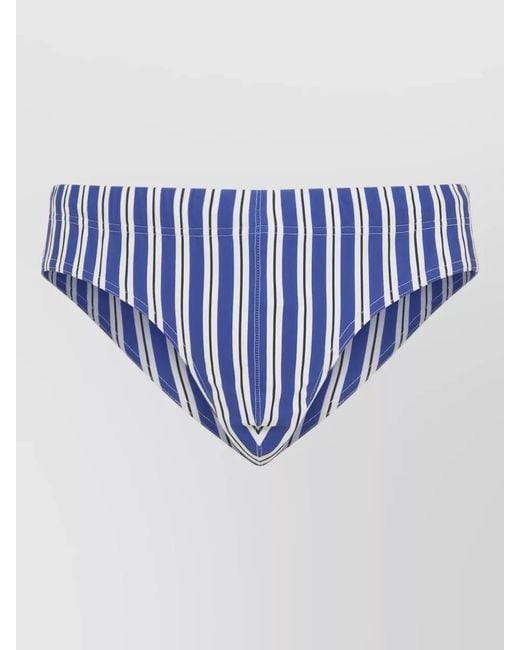 Tom Ford Blue Striped Swim Brief Elastic Waistband for men