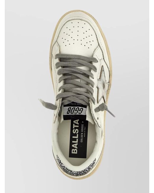 Golden Goose Deluxe Brand Metallic Leather Low-Top Sneakers