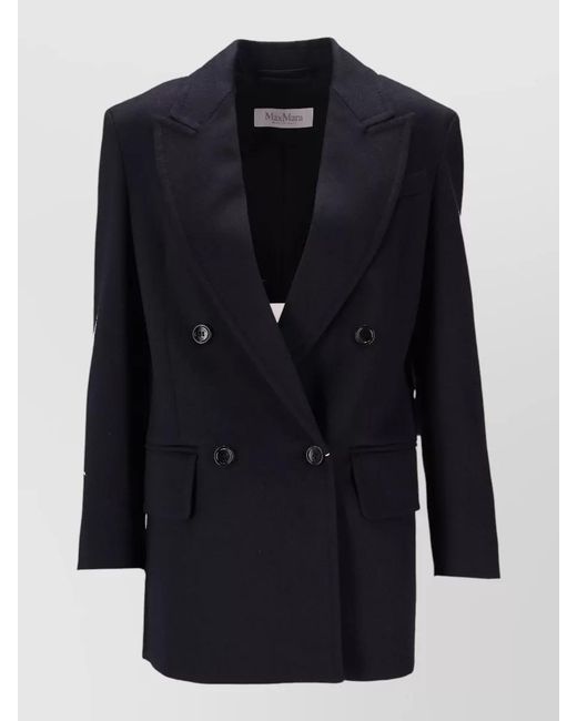 Max Mara Blue Camel Hair Blazer