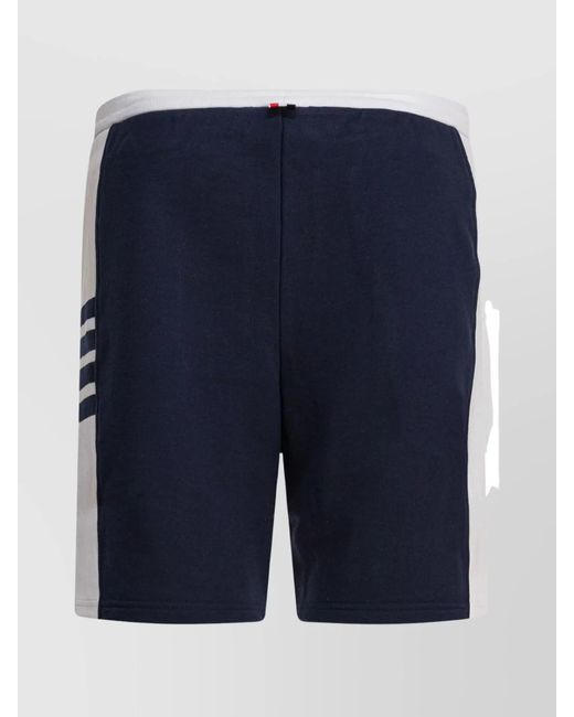 Thom Browne Blue Cotton Chino Shorts for men