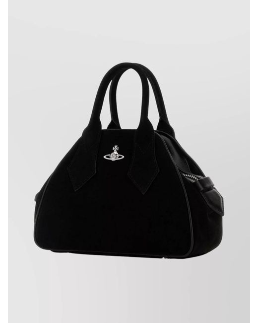 Vivienne Westwood Black Yasmine Small Leather Shoulder Bag