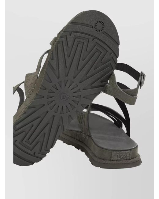 Ugg Multicolor Goldengaze Low Sandals Ankle Strap Design