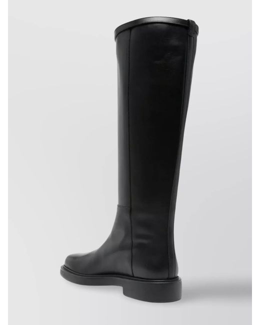 Tod's Black Leather Knee-High Boots