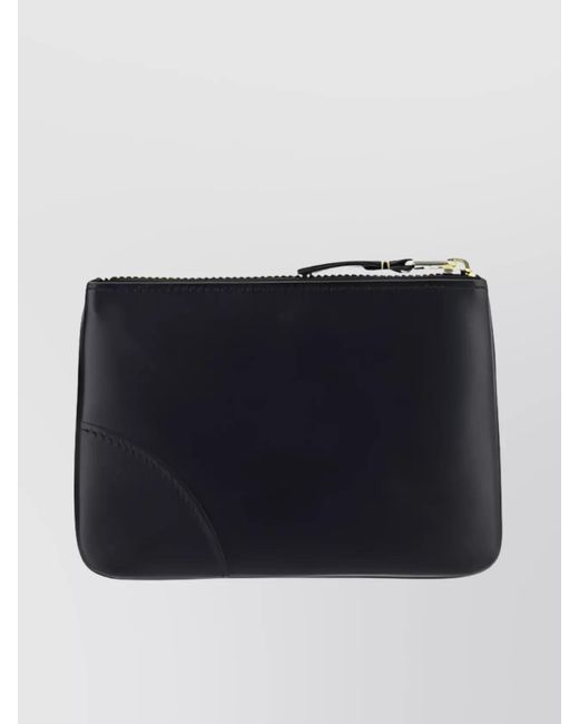 Comme des Garçons Blue Leather Zip Wallet for men