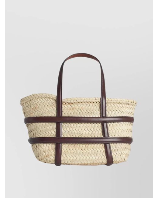 Tory Burch Natural Small 'Ella' Straw Shopping Bag