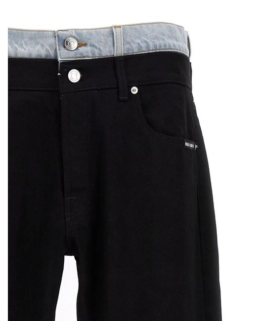 VTMNTS Black Denim Straight-Leg Jeans for men