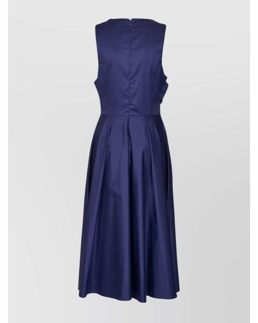 Elisabetta Franchi Blue Cotton Midi Dress