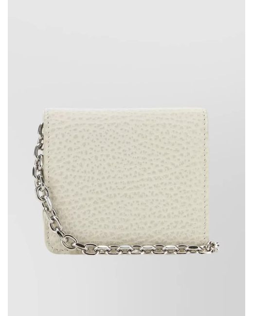 Maison Margiela Natural Leather Chain Card Holder