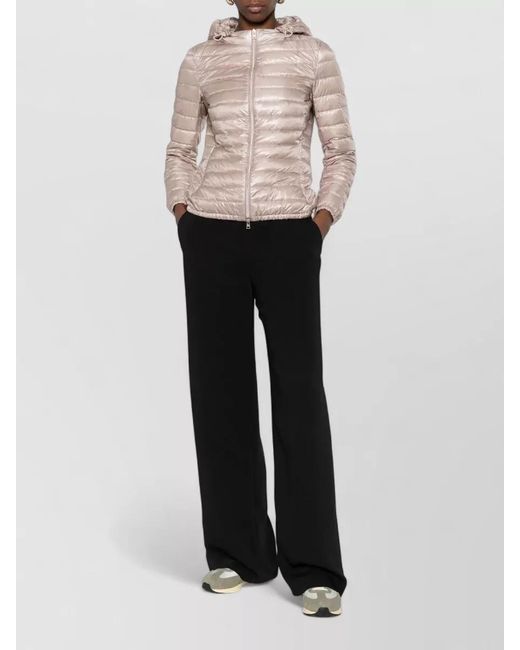 Herno Black Trousers Side Pockets Wide Leg Design