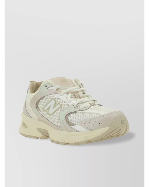 New Balance Natural Leather Mesh Low-Top Sneakers