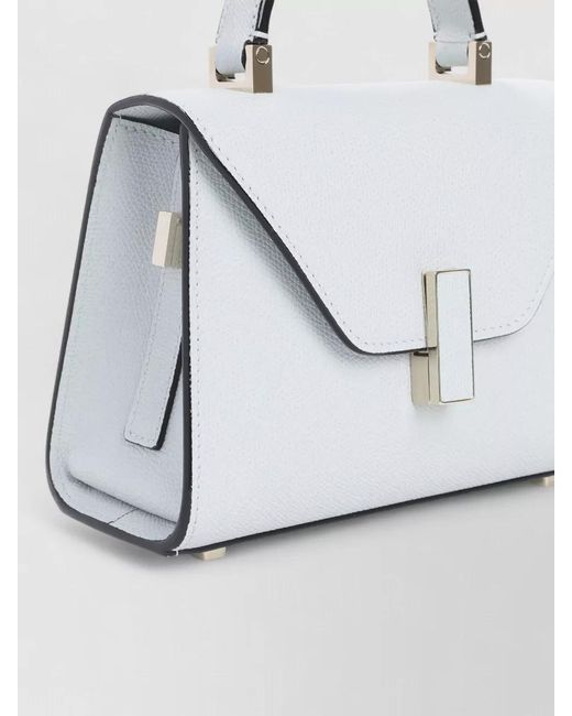 Valextra White Iside Micro Crossbody Bag Leather