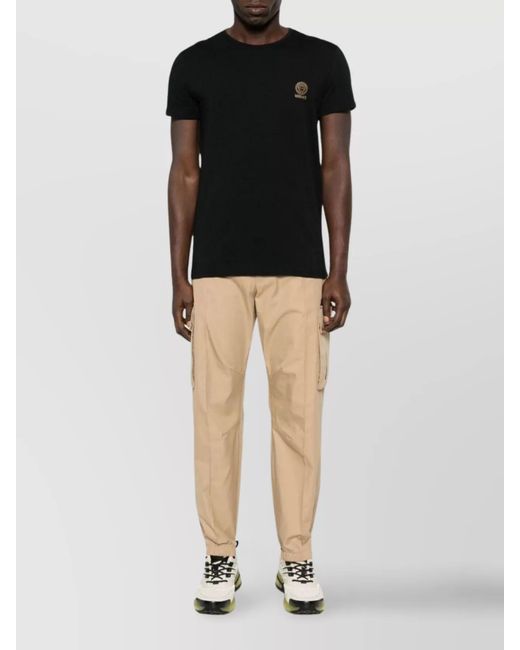 Versace Black Logo-Print Cotton Jersey T-Shirt 2-Pack for men