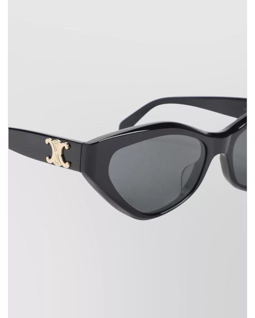 Céline Gray Acetate Geometric Cat Eye Sunglasses