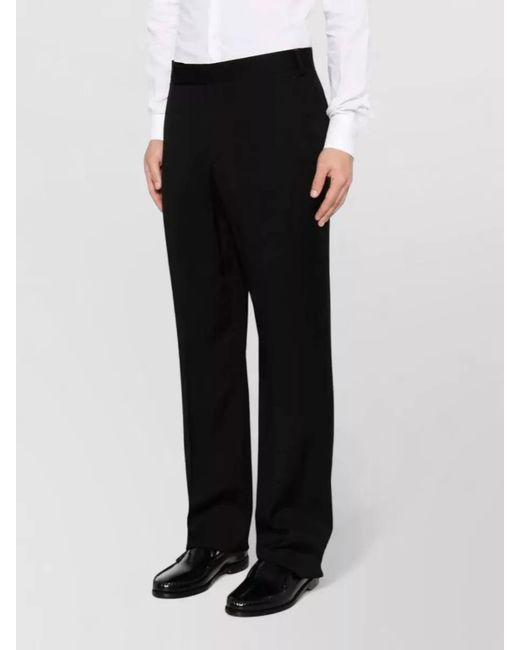 Lardini Black Tailored Trousers Pressed Crease for men