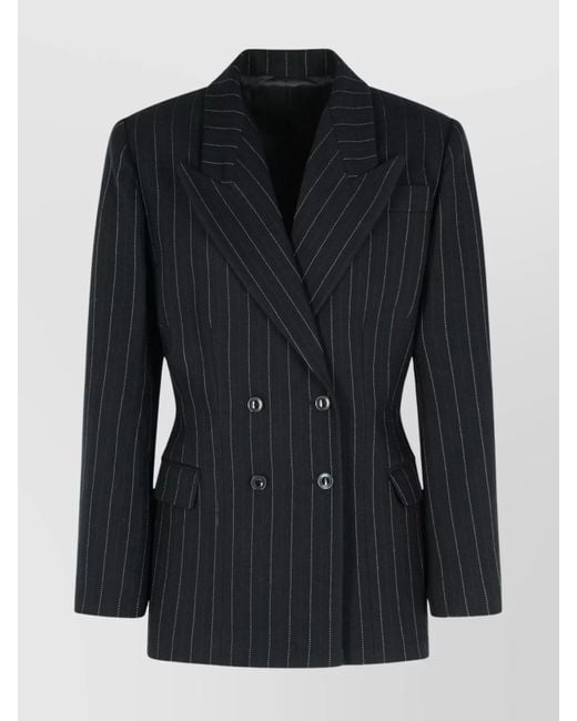 Isabel Marant Black Tailored Virgin Wool And Cotton Blazer