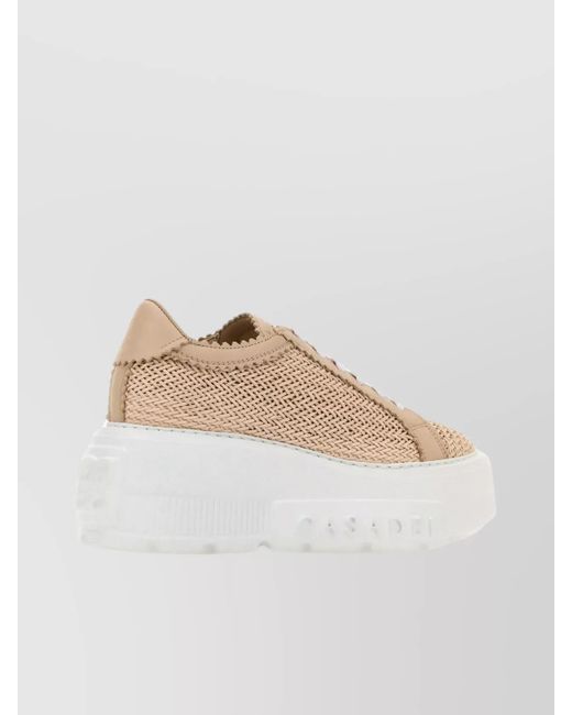 Casadei White Nexus Hanoi Sneakers With Contrasting Platform Sole