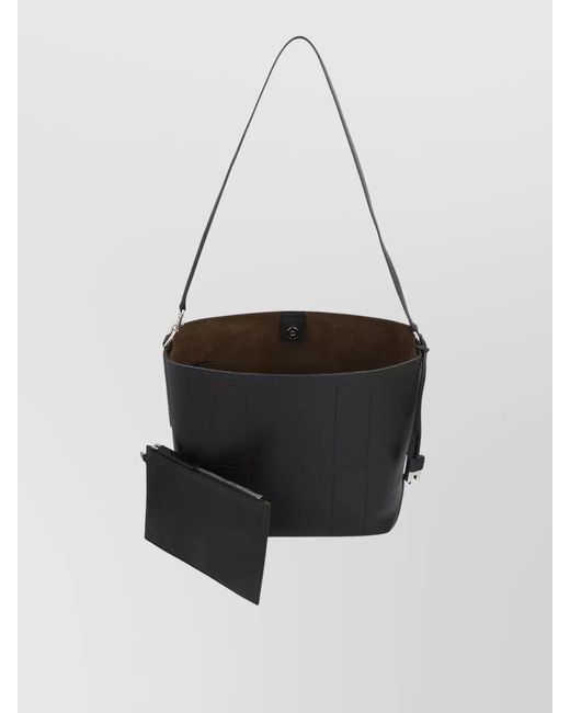 Hogan White Hocket Media Leather Hobo Tote Bag