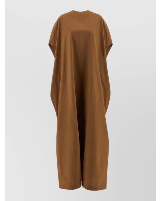 ARMARIUM Brown Nicla Dress Back Tie Midi Length