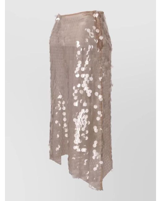Niccolò Pasqualetti Multicolor Pinna Skirt High Waist Sequin Design