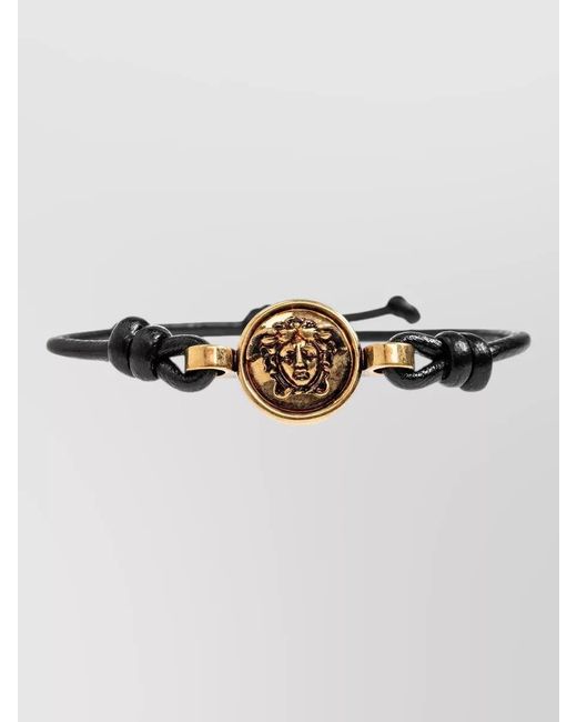 Versace Multicolor Adjustable Bracelet Knot Design Goldtone Hardware