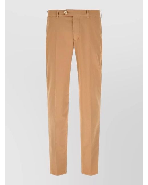 Brunello Cucinelli Natural Cotton Regular-Fit Straight-Leg Trousers for men