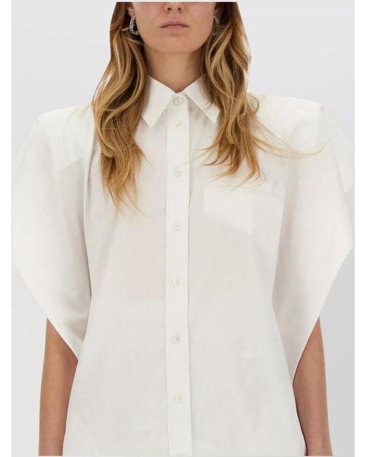 Stella McCartney White Cotton Poplin Mini Dress