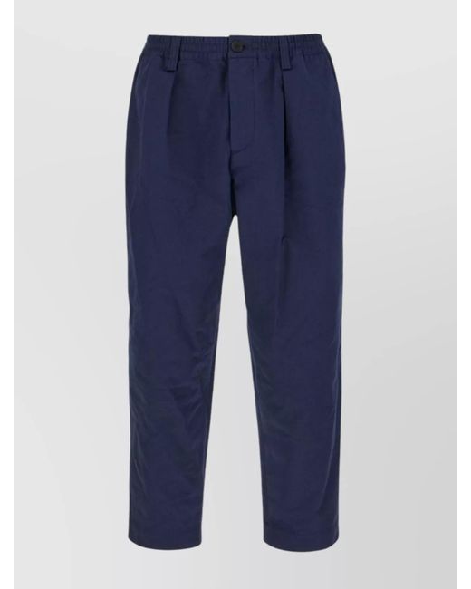 Marni Blue Cotton Trousers With Elastic Waist And Pockets for men