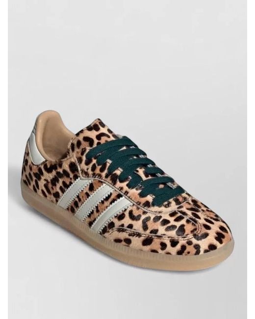 Adidas Metallic Samba Og Animal Print Leather Sneakers
