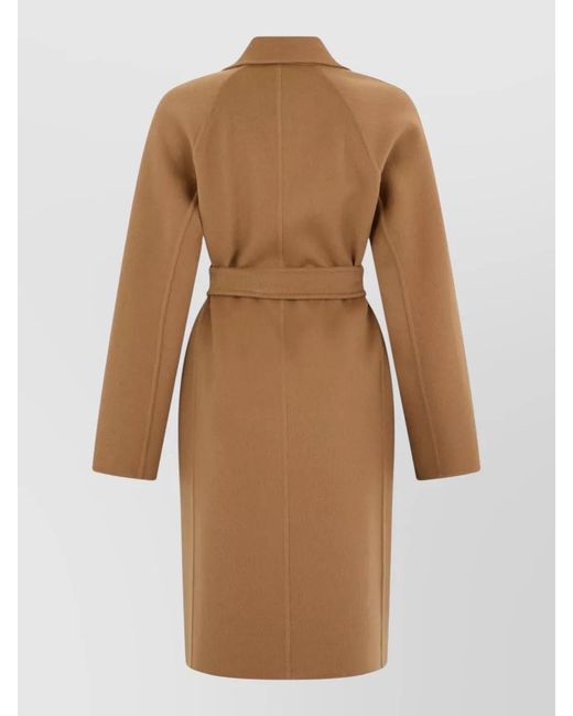 Max Mara Natural Ludmilla Cashmere Belted Robe Coat