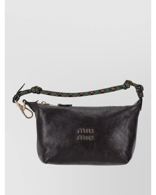 Miu Miu Black Nappa Leather Shoulder Bag