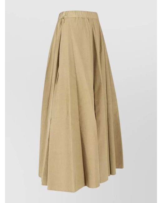 Aspesi Natural Cotton Midi Full Skirt