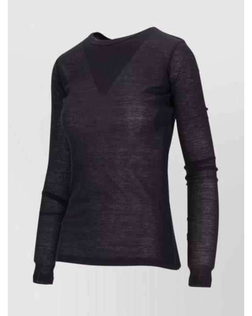 Ann Demeulemeester Blue Slim-Fit Long-Sleeve T-Shirt
