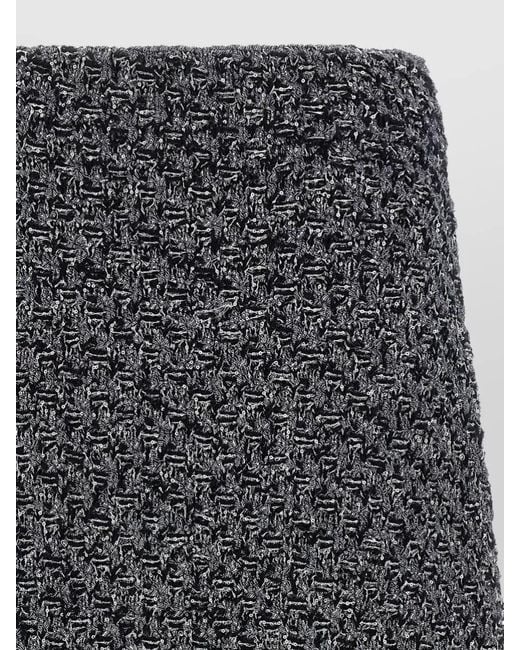 Fabiana Filippi Gray High-Rise Tweed Skirt