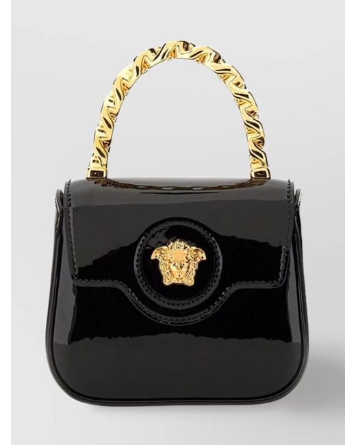 Versace Black Mini Bag With Detachable Strap And Handle