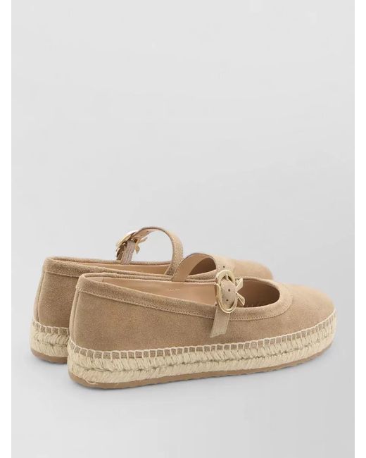 Gianvito Rossi Natural Leather Ballerina Flats